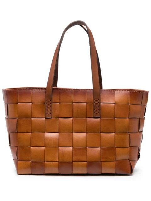 DRAGON DIFFUSION woven leather tote bag - Brown - zdjęcie produktu nr 1