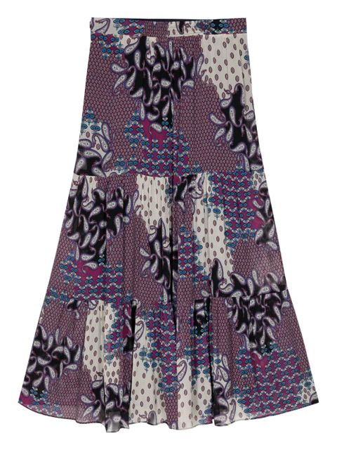 Ba&Sh Brooke tiered midi skirt - Purple - zdjęcie produktu nr 2
