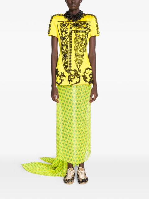 DRIES VAN NOTEN embroidered top - Yellow - zdjęcie produktu nr 2