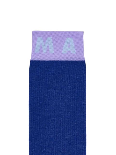 Marni colour-block knitted socks - Blue