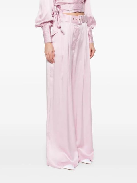 ZIMMERMANN silk tuck pants - Pink