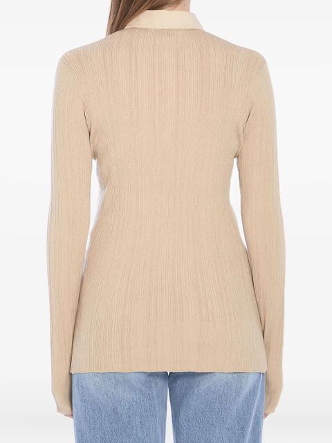 TOTEME knitted polo shirt - Neutrals - zdjęcie produktu nr 2
