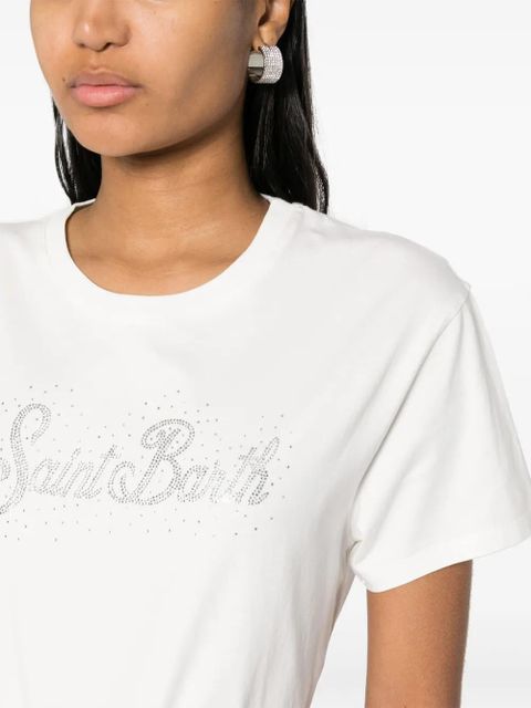 MC2 Saint Barth rhinestone-embellished cotton T-shirt - White
