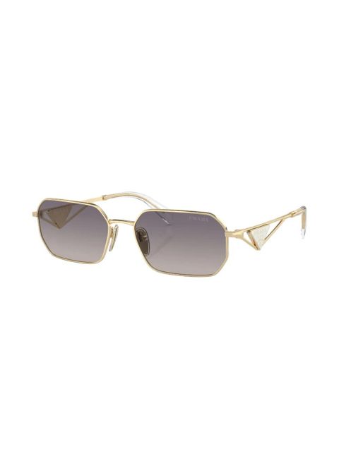 Prada Eyewear rectangle-frame sunglasses - Gold - zdjęcie produktu nr 2