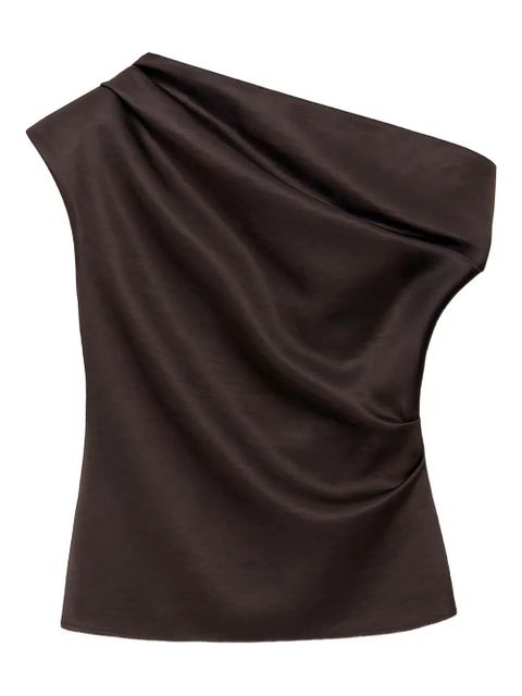 Simkhai Viva draped one-shoulder blouse - Brown - zdjęcie produktu nr 1