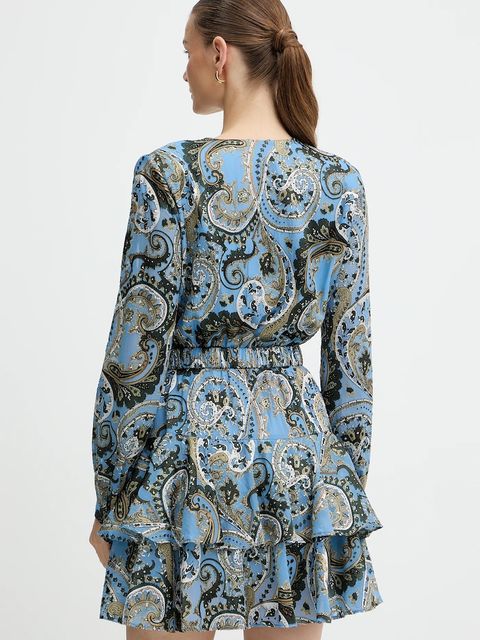 Guess sukienka CLARISSE kolor niebieski mini rozkloszowana W5BK53 W2770