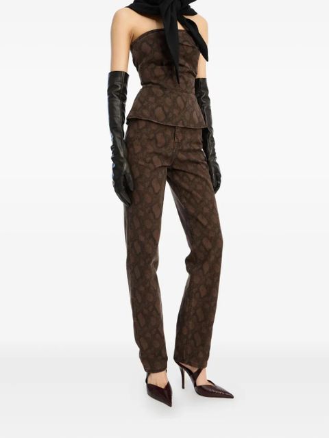 ROTATE BIRGER CHRISTENSEN printed jeans - Brown