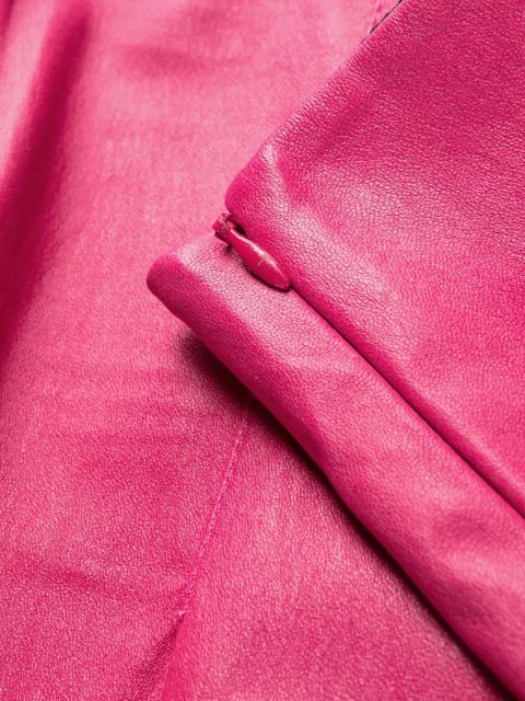 AMIRI high-waisted leather flared trousers - Pink