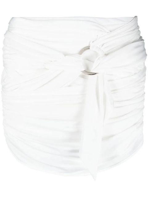The Attico drape-detailed thigh-length skirt - White - zdjęcie produktu nr 1