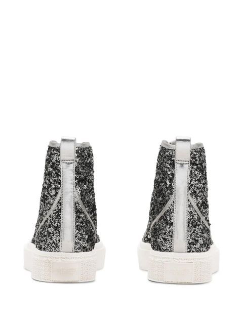 Marc Jacobs sequin high-top sneakers - Silver
