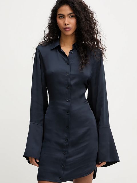 Rotate sukienka kolor granatowy mini prosta 1151082318