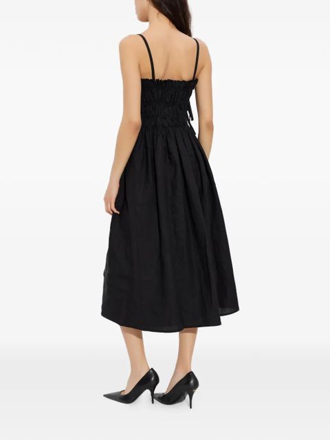 Cult Gaia ruffled tie midi dress - Black
