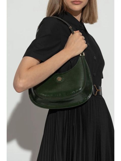 Tory Burch The Robinson Crosshatched shoulder bag - Green