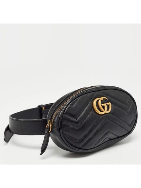 Gucci Pre-Owned GG matelassé belt bag - Black