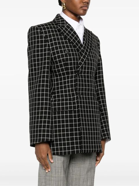 WARDROBE.NYC check-pattern blazer - Black