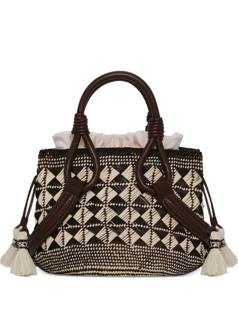 Johanna Ortiz mini Fluid Grace geometric-pattern tote bag - Brown - zdjęcie produktu nr 1
