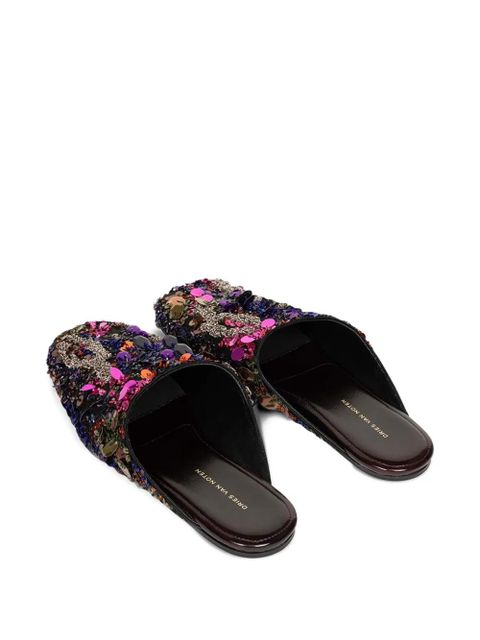 DRIES VAN NOTEN embellished mules - Black