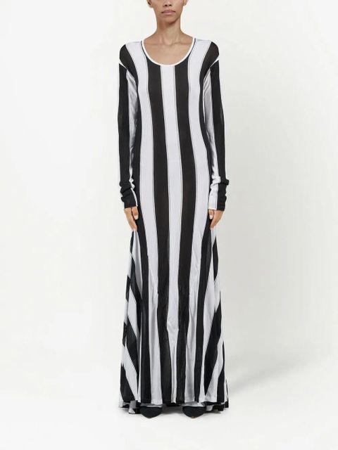 Marni vertical stripe maxi dress - Black - zdjęcie produktu nr 2