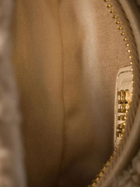 Miu Miu mini Wander shearling tote bag - Neutrals