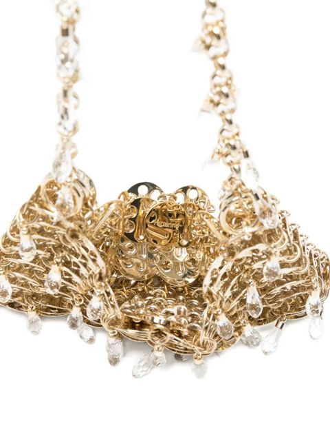 Rabanne crystal embellished chain shoulder bag - Gold
