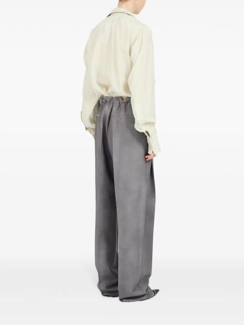 Maison Margiela four stitch-logo long-length track pants - Grey
