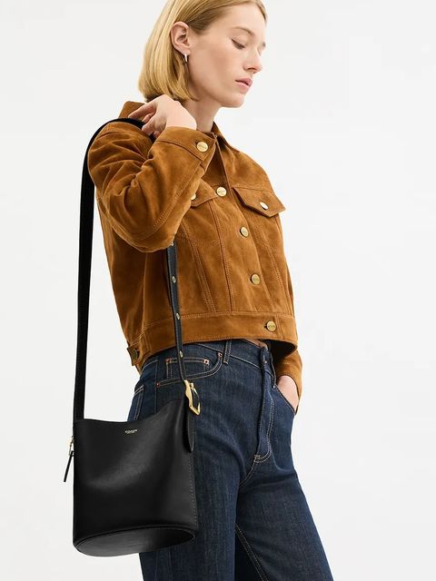 Coach torebka skórzana Bleecker Bucket Bag 21 kolor szary CCX07