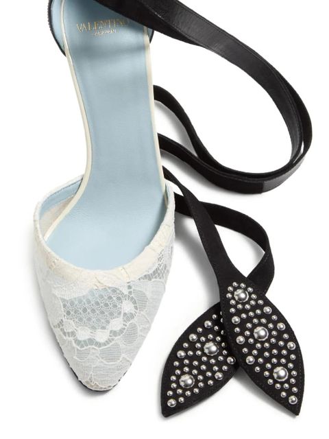 Valentino Garavani 85mm Foliefoliage pumps - White