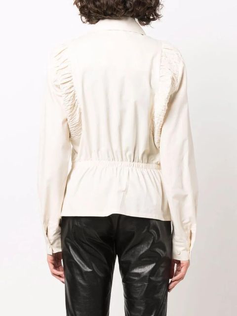 Maison Margiela ruched-detail shirt - Neutrals