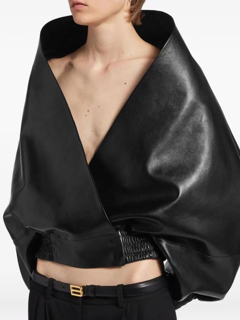 Balenciaga wrap wide-sleeve jacket - Black