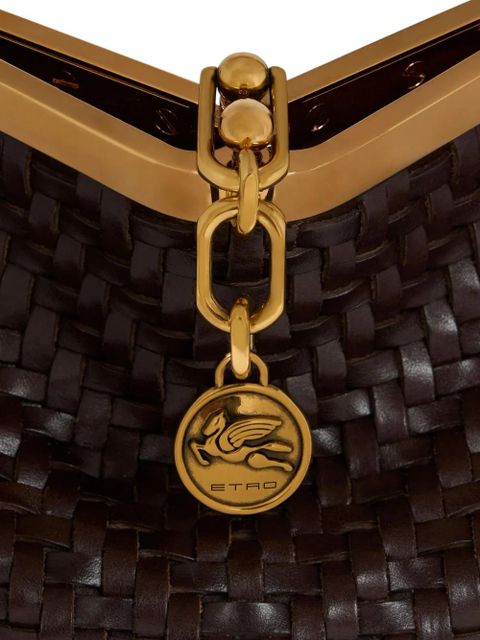 ETRO small Vela woven shoulder bag - Brown