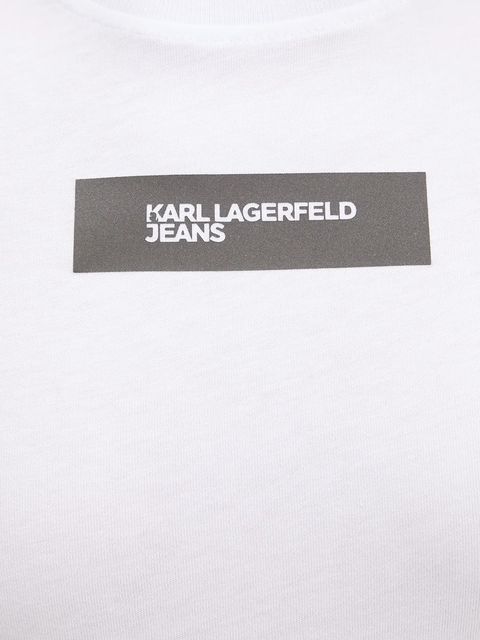 Karl Lagerfeld Jeans t-shirt bawełniany damski kolor biały A4W17002