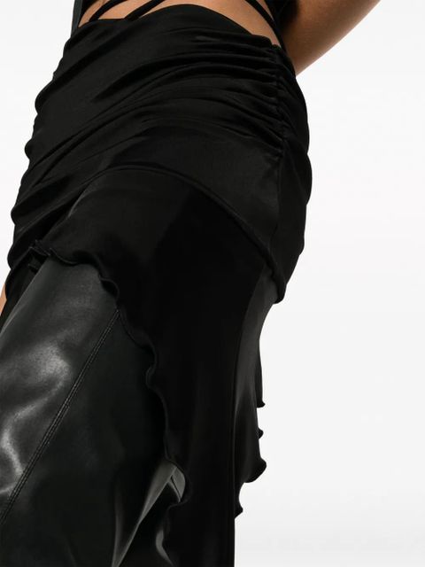 MISBHV cut-out asymmetric ruched miniskirt - Black