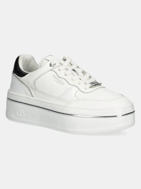 Twinset sneakersy damskie kolor biały 251TCP014