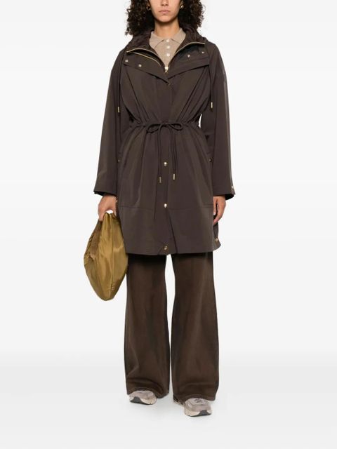 Moncler drawstring-waist hooded coat - Brown - zdjęcie produktu nr 2