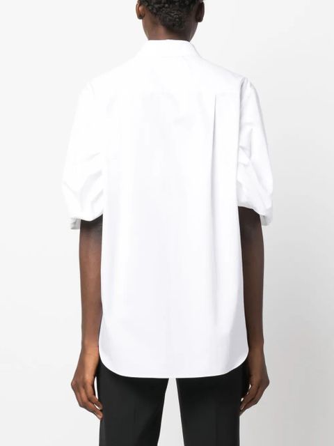 Alexander McQueen puff-sleeve cotton shirt - White