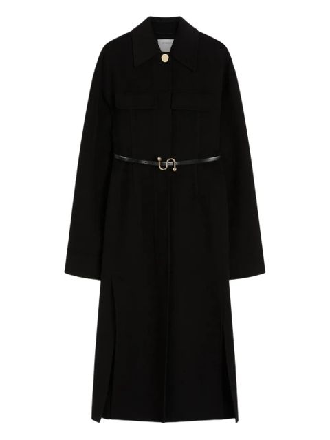 Sportmax belted classic-collar coat - Black - zdjęcie produktu nr 1