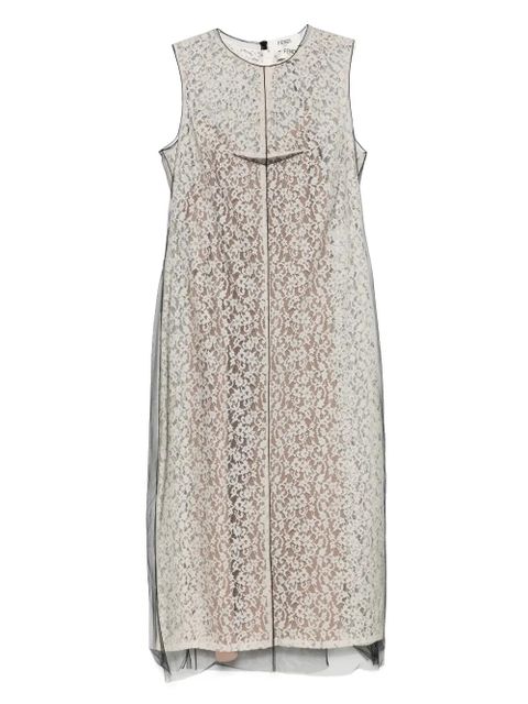 FENDI lace midi dress - Black - zdjęcie produktu nr 1