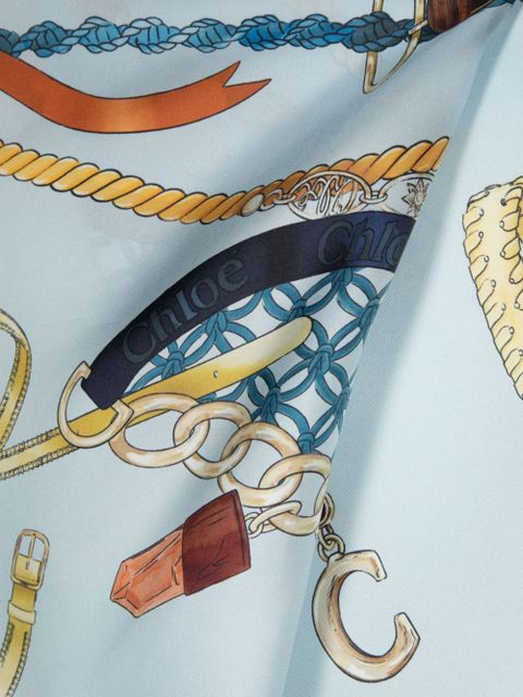 Chloé square scarf - Blue