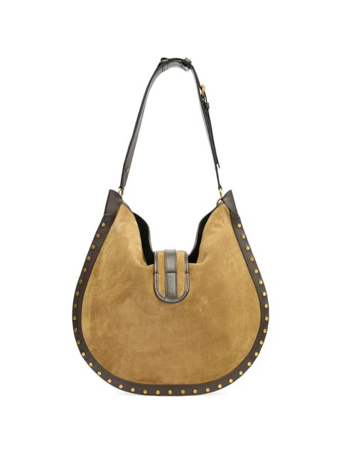 ISABEL MARANT Oskan Hobo studs-detail fringed shoulder bag - Neutrals