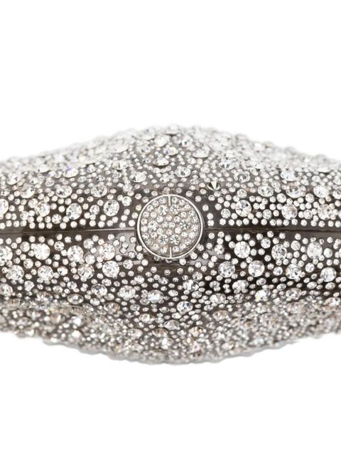 Cult Gaia Caldera embellished clutch bag - Silver