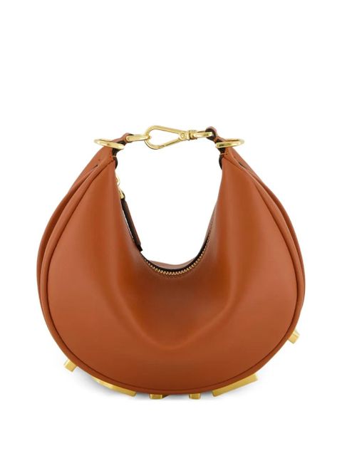 FENDI mini Fendigraph leather cross body bag - Brown - zdjęcie produktu nr 1