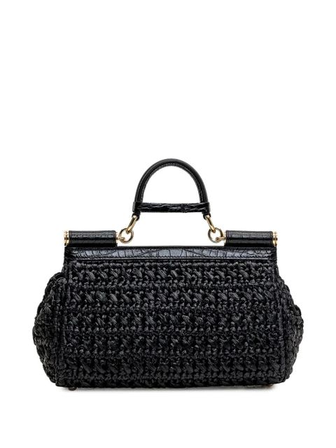 Dolce & Gabbana logo-plaque tote bag - Black