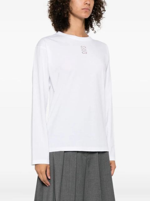 SANDRO cotton long sleeve T-shirt - White