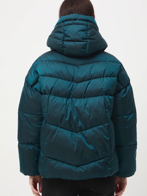 Medicine kurtka damska kolor zielony zimowa oversize