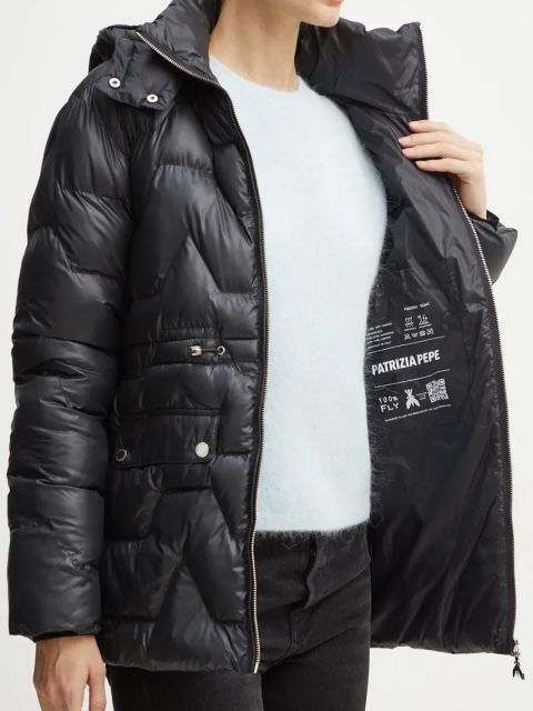Patrizia Pepe kurtka damska kolor czarny zimowa 2O0131 A451