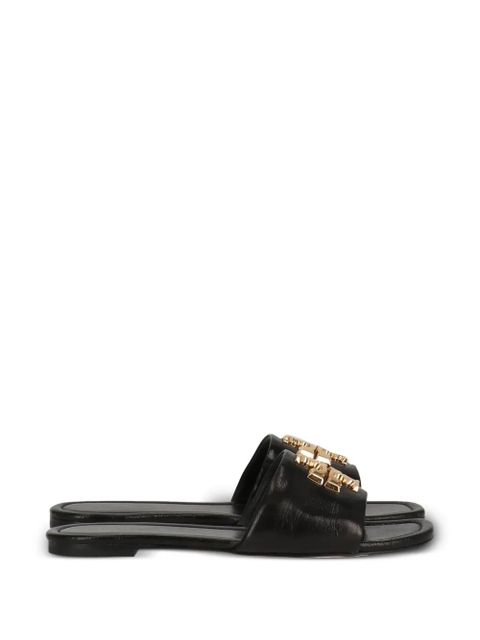 Tory Burch Eleanor T-logo flat sandals - Black - zdjęcie produktu nr 1