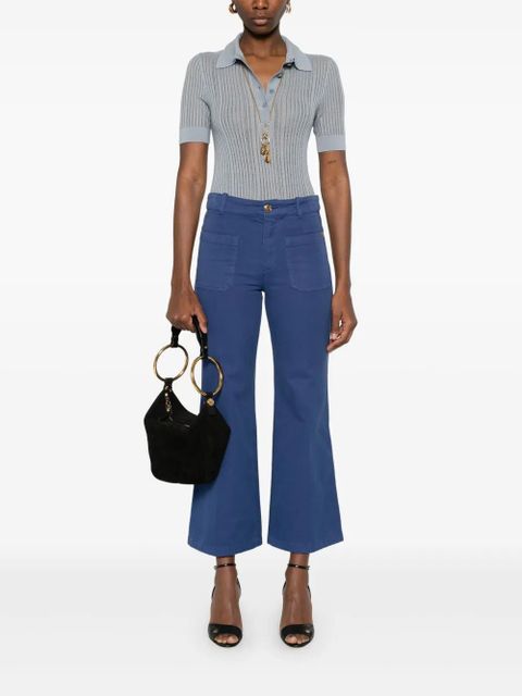 Chloé cotton cropped trousers - Blue - zdjęcie produktu nr 2