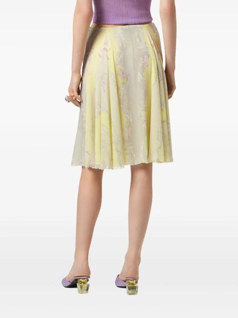 Versace Cameo silk midi skirt - Yellow - zdjęcie produktu nr 2
