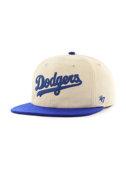 47 brand czapka z daszkiem bawełniana MLB LA Dodgers kolor beżowy z aplikacją B-FLDST12HTP-SS - zdjęcie produktu nr 1
