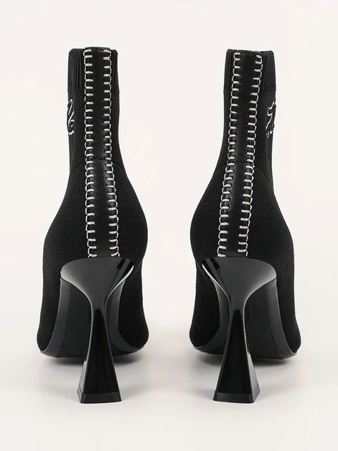 Karl Lagerfeld botki DEBUT II damskie kolor czarny na słupku KL32062